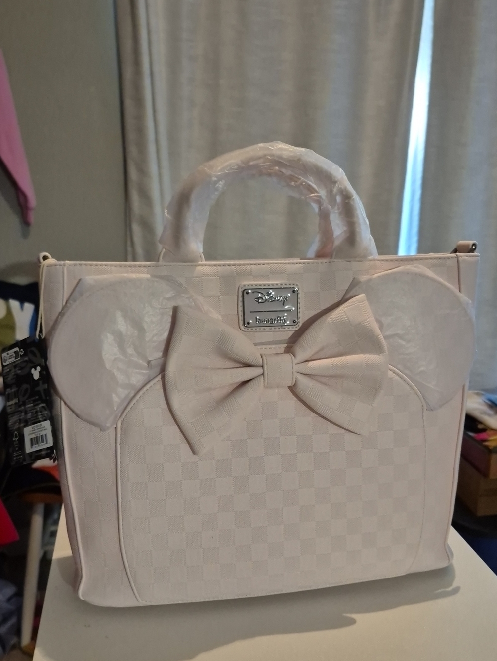 Loungefly Pink Minnie Mouse Bow Tote Bag